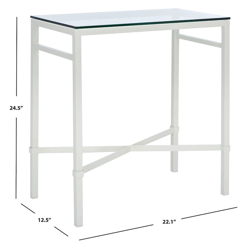 SAFAVIEH Couture Vallie Side Table - 22  W x 13  D x 25  H - 22Wx13Dx25H