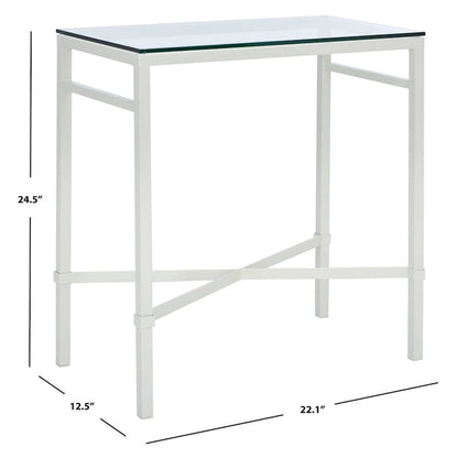 SAFAVIEH Couture Vallie Side Table - 22  W x 13  D x 25  H - 22Wx13Dx25H