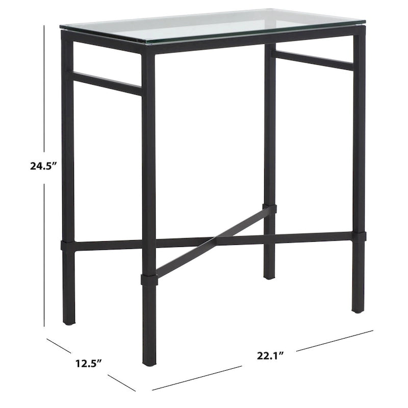 SAFAVIEH Couture Vallie Side Table - 22  W x 13  D x 25  H - 22Wx13Dx25H