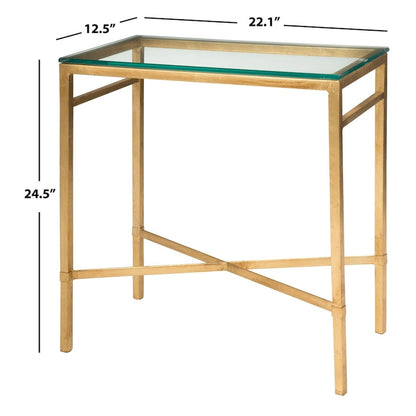 SAFAVIEH Couture Vallie Side Table - 22  W x 13  D x 25  H - 22Wx13Dx25H