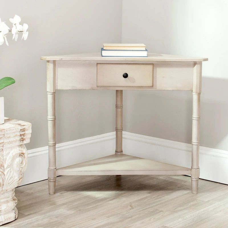 SAFAVIEH Calla Grey Corner Table - 33.9  x 17.3  x 28  - 34Wx17Dx28H