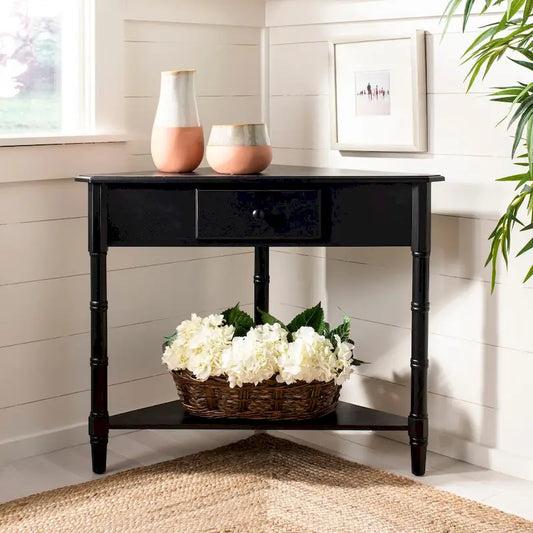 SAFAVIEH Calla Grey Corner Table - 33.9  x 17.3  x 28  - 34Wx17Dx28H