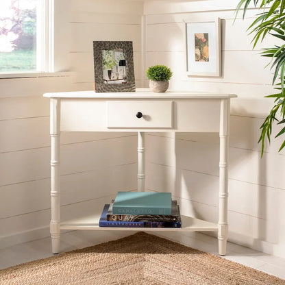 SAFAVIEH Calla Grey Corner Table - 33.9  x 17.3  x 28  - 34Wx17Dx28H