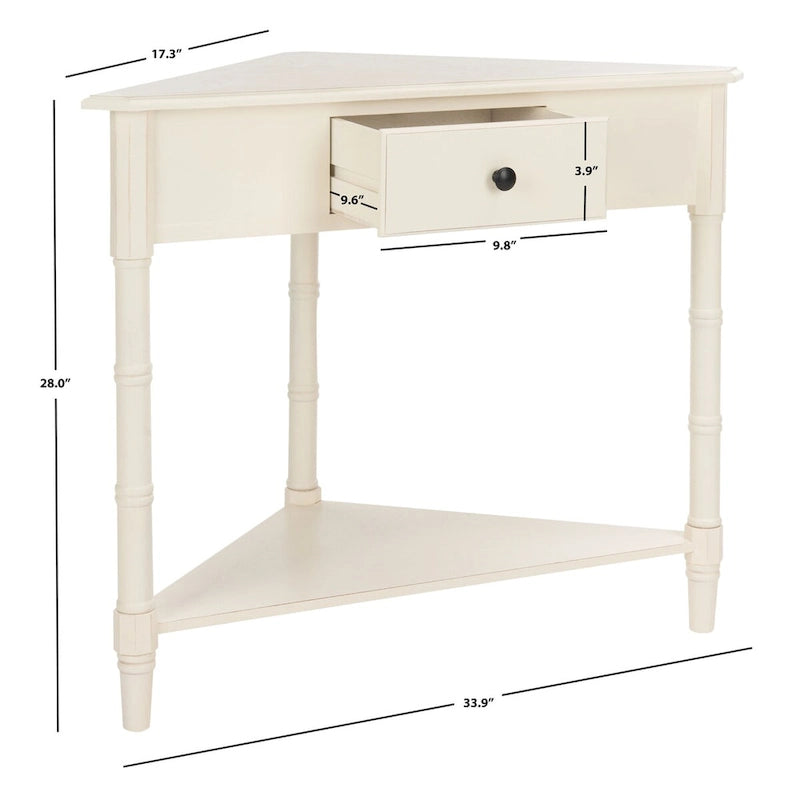 SAFAVIEH Calla Grey Corner Table - 33.9  x 17.3  x 28  - 34Wx17Dx28H