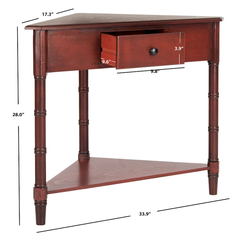 SAFAVIEH Calla Grey Corner Table - 33.9  x 17.3  x 28  - 34Wx17Dx28H