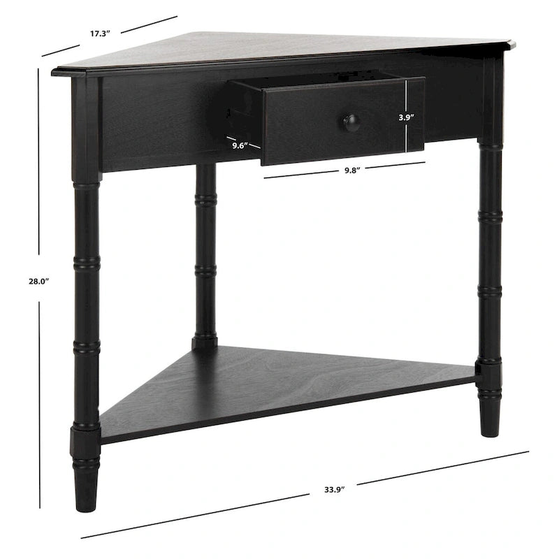 SAFAVIEH Calla Grey Corner Table - 33.9  x 17.3  x 28  - 34Wx17Dx28H