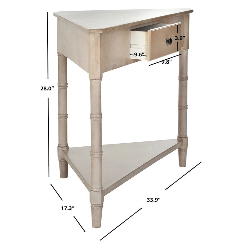 SAFAVIEH Calla Grey Corner Table - 33.9  x 17.3  x 28  - 34Wx17Dx28H