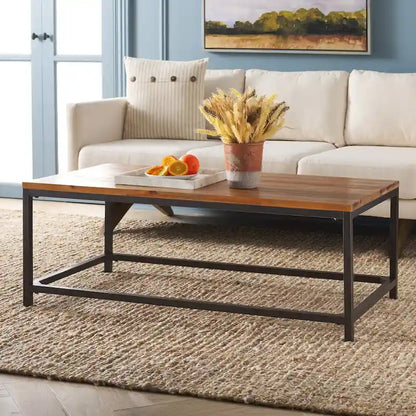 SAFAVIEH Aino Reclamined Wood Finish Coffee Table - 48  x 24  x 17.7  - 48Wx24Dx18H