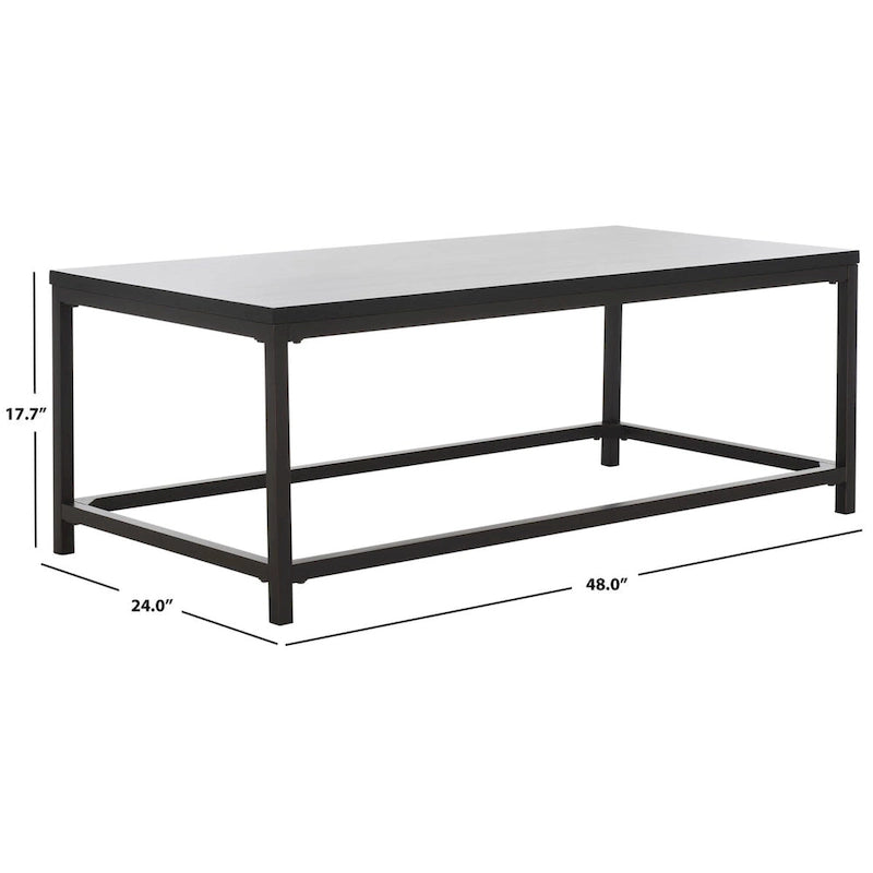 SAFAVIEH Aino Reclamined Wood Finish Coffee Table - 48  x 24  x 17.7  - 48Wx24Dx18H