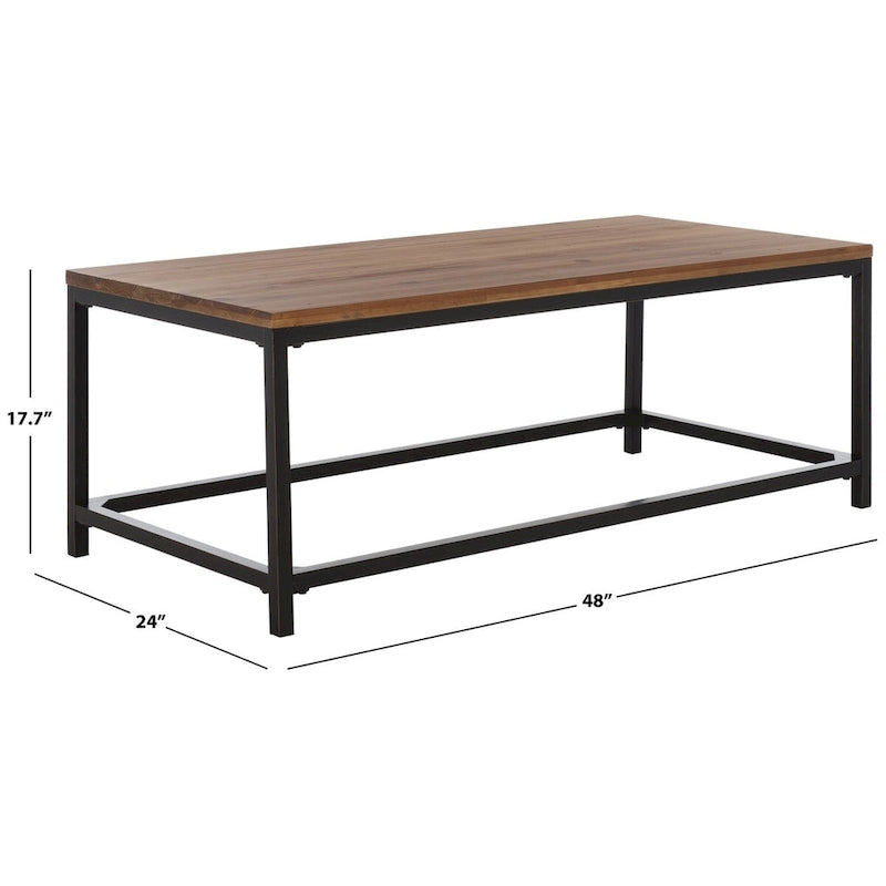 SAFAVIEH Aino Reclamined Wood Finish Coffee Table - 48  x 24  x 17.7  - 48Wx24Dx18H