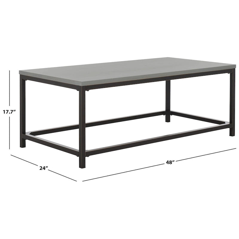 SAFAVIEH Aino Reclamined Wood Finish Coffee Table - 48  x 24  x 17.7  - 48Wx24Dx18H