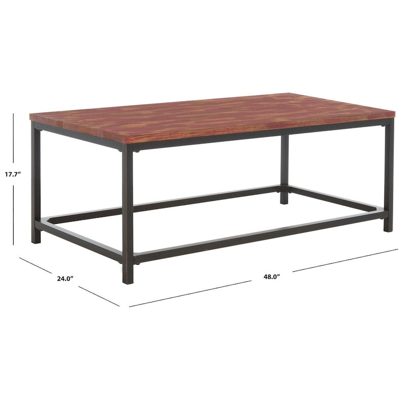 SAFAVIEH Aino Reclamined Wood Finish Coffee Table - 48  x 24  x 17.7  - 48Wx24Dx18H