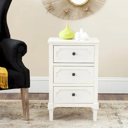 SAFAVIEH Dinah Grey 3-Drawer Storage Side Chest - 16.9  x 13.4  x 26.8  - 17Wx13Dx26H