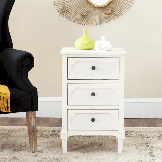 SAFAVIEH Dinah Grey 3-Drawer Storage Side Chest - 16.9  x 13.4  x 26.8  - 17Wx13Dx26H