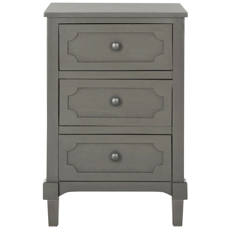 SAFAVIEH Dinah Grey 3-Drawer Storage Side Chest - 16.9  x 13.4  x 26.8  - 17Wx13Dx26H