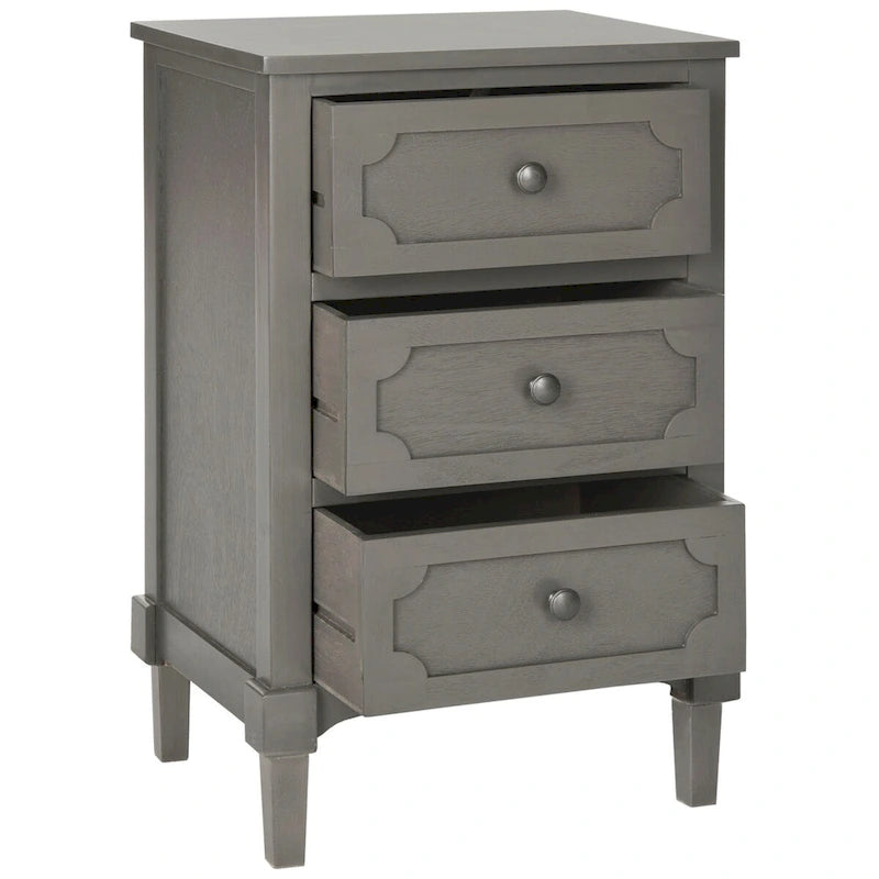 SAFAVIEH Dinah Grey 3-Drawer Storage Side Chest - 16.9  x 13.4  x 26.8  - 17Wx13Dx26H
