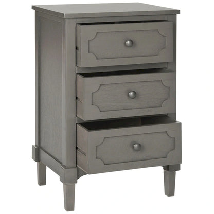 SAFAVIEH Dinah Grey 3-Drawer Storage Side Chest - 16.9  x 13.4  x 26.8  - 17Wx13Dx26H