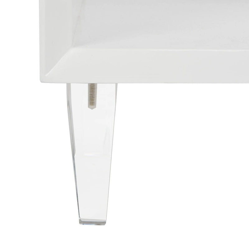 SAFAVIEH Couture Myrthe Eglomise Side Table- White - 24  W x 18  L x 25  H - 24Wx18Dx25H