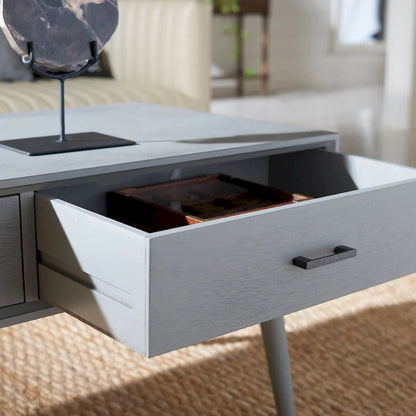 SAFAVIEH Sister Mid-Century 2-Drawer Coffee Table - 37.8 W x 19 L x 17.8 H - 38Wx19Dx18H