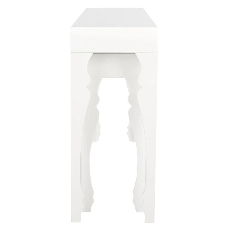 SAFAVIEH Norita White Lacquer Nesting Table - 51  x 13.3  x 31.5  - 51Wx13Dx32H