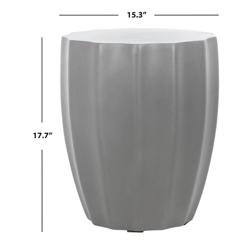 SAFAVIEH Nhuong Concrete Indoor/ Outdoor Accent Table - 15.3  x 15.3  x 17.7  - 15Wx15Dx18H