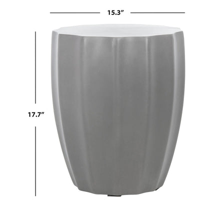 SAFAVIEH Nhuong Concrete Indoor/ Outdoor Accent Table - 15.3  x 15.3  x 17.7  - 15Wx15Dx18H