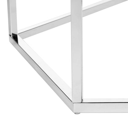 SAFAVIEH Kaycee Glass Chrome Hexagon Coffee Table - 36.2  x 31.5  x 13.8  - 36Wx32Dx14H