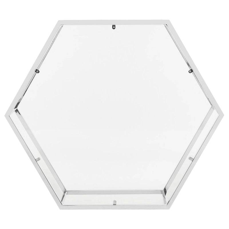 SAFAVIEH Kaycee Glass Chrome Hexagon Coffee Table - 36.2  x 31.5  x 13.8  - 36Wx32Dx14H