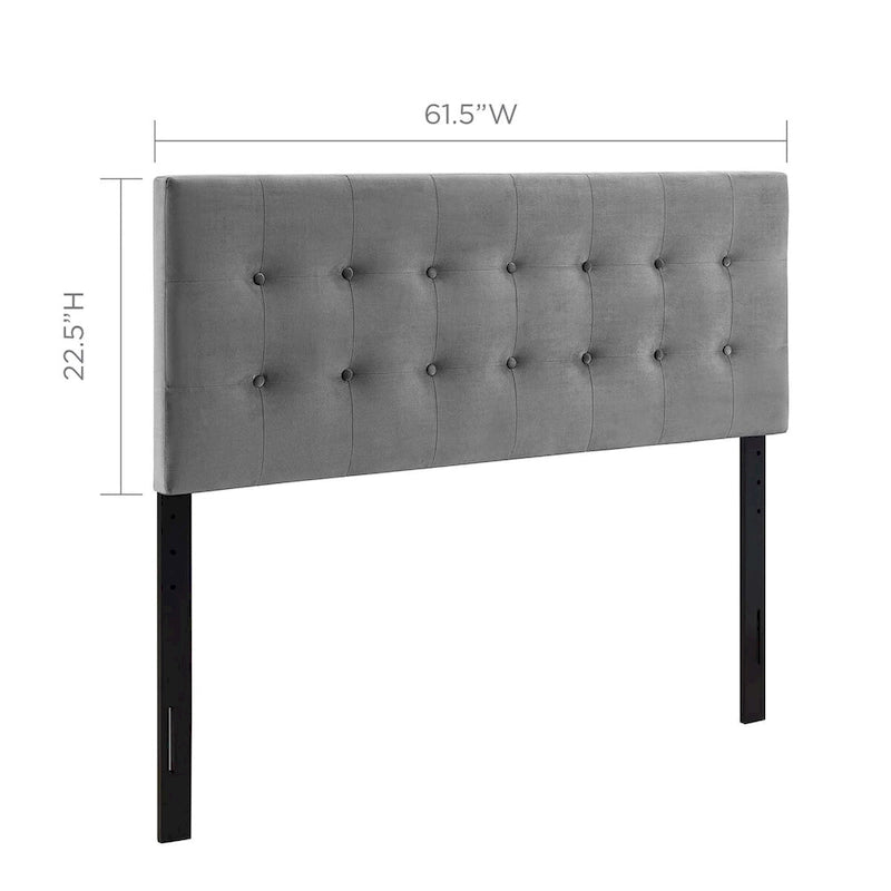 Carson Carrington Labbgard Queen Tufted Velvet Headboard