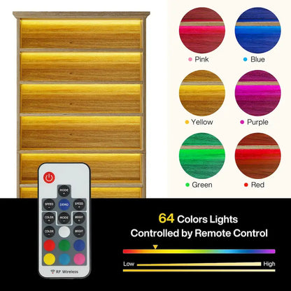 Narrow Tall Shoe Cabinet with LED Lighting, 9-Tier 30 Pairs Freestanding Shoes Storage Cabinet
