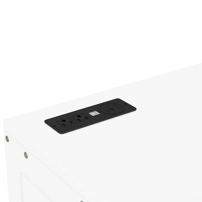 Queen Size Murphy Bed with Shelves Cabinets and USB Ports