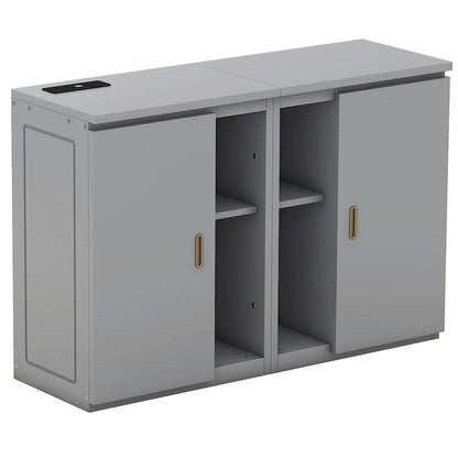 Queen Size Murphy Bed with Shelves Cabinets and USB Ports