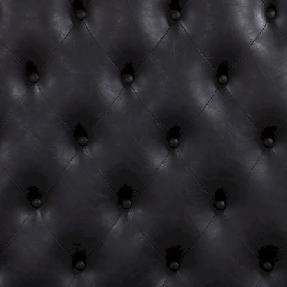 Furniture of America Eugene Traditional Solid Wood Panel Bed with Tufted Leatherette Headboard