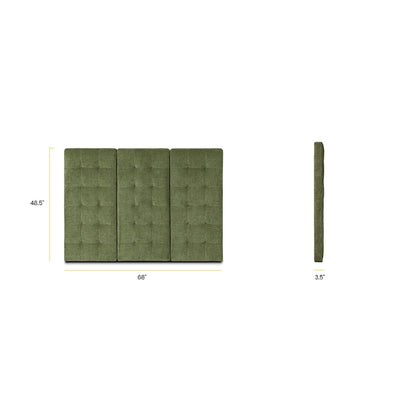 Poly & Bark Napa Fabric Headboard in Distressed Green Velvet