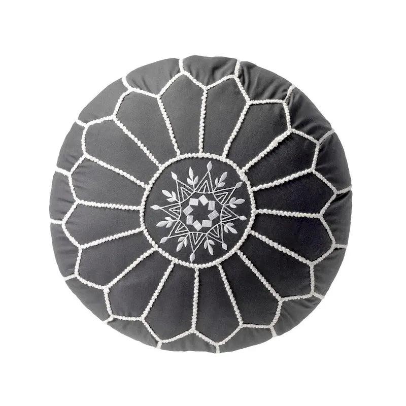 Nuloom Classic Moroccan Cotton Ottoman Pouf