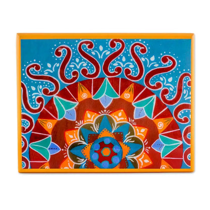 Novica Handmade Fruits Of The Sun Wood Tea Box