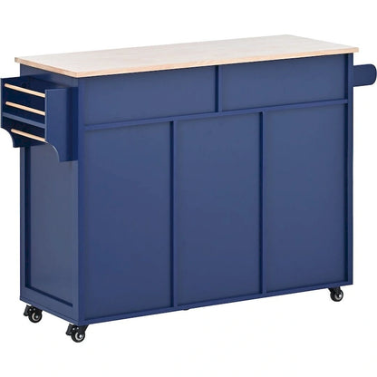 Store Kitchen Cart with Wheels and 8 Drawers