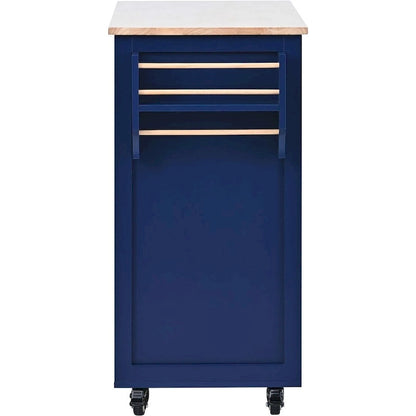 Store Kitchen Cart with Wheels and 8 Drawers