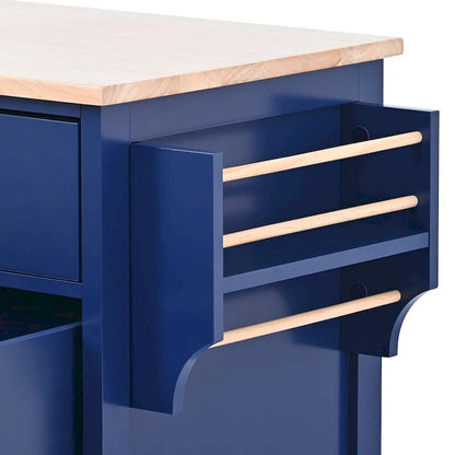 Store Kitchen Cart with Wheels and 8 Drawers
