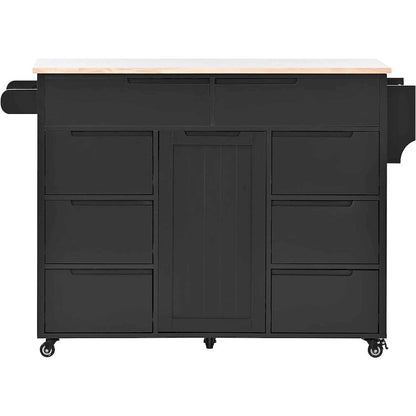 Store Kitchen Cart with Wheels and 8 Drawers