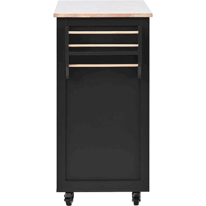 Store Kitchen Cart with Wheels and 8 Drawers