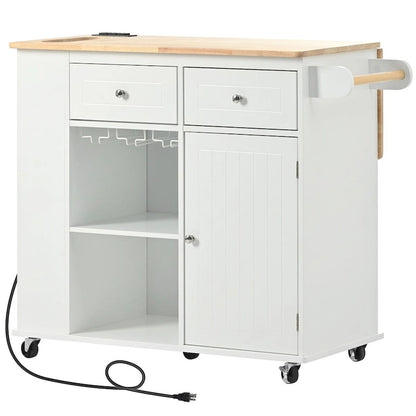 Kitchen Island with Power Outlet