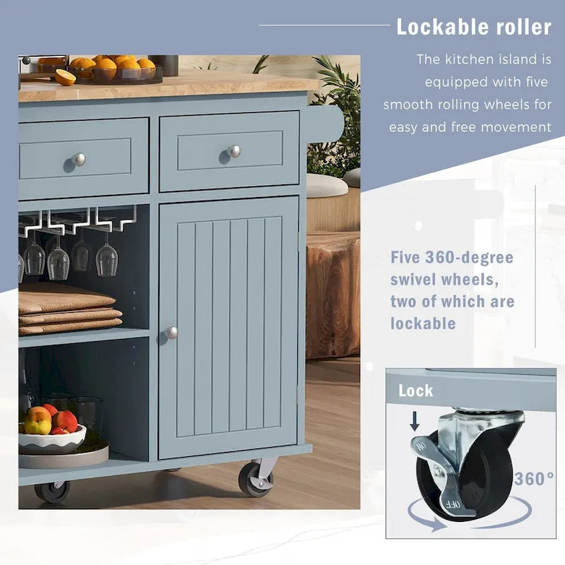 Kitchen Island with Power Outlet