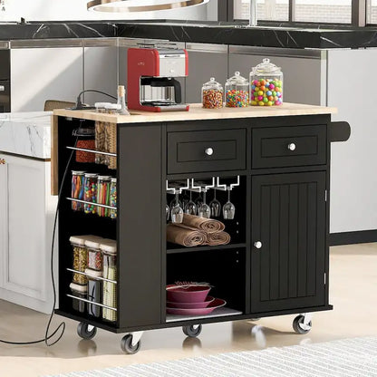 Kitchen Island with Power Outlet