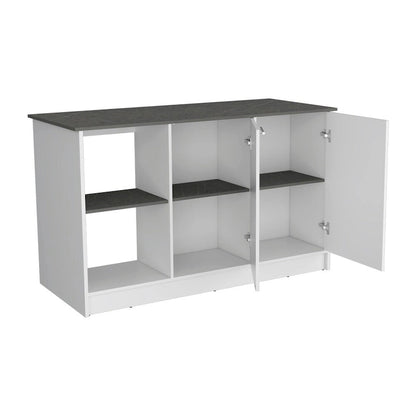 Kitchen Island for Dining Room,Two open storage shelves, Kitchen