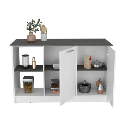 Kitchen Island for Dining Room,Two open storage shelves, Kitchen