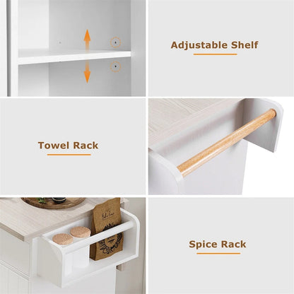 Kitchen Island with Trash Can Storage Cabinet by Harper&Bright Designs