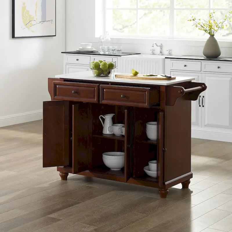 Crosley Cambridge Granite Top Full Size Kitchen Island/Cart - 51.5 W x 18 D x 36 H