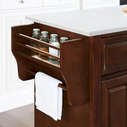 Crosley Cambridge Granite Top Full Size Kitchen Island/Cart - 51.5 W x 18 D x 36 H