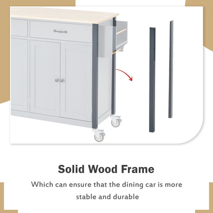 Homestyles Kitchen Island Finish with Wood Top Kitchen Cart